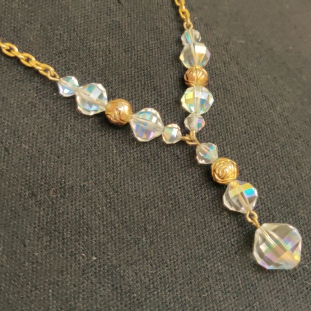 AB crystal necklace and earrings #294